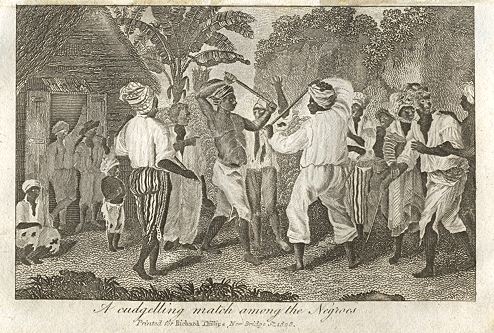 West Indies, Cudgelling Match among the Negroes, 1806