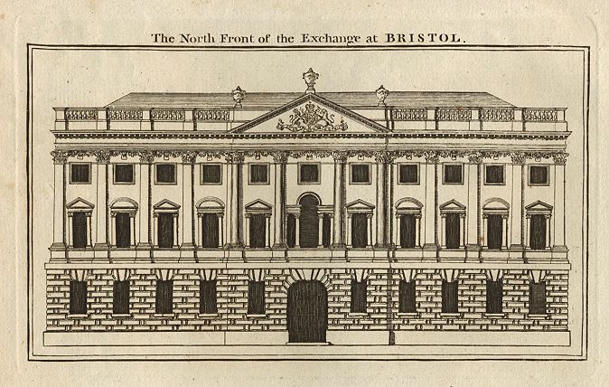 Bristol, North Front of the Exchange, 1753