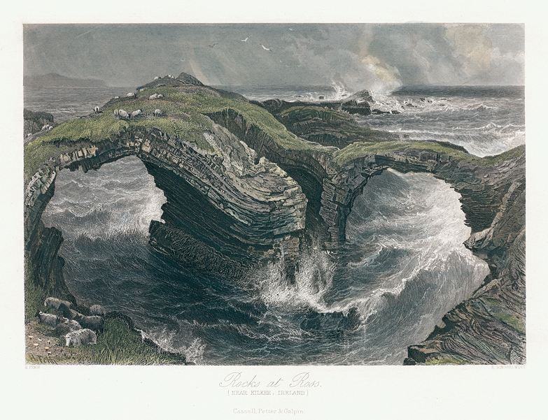 Ireland, Rocks at Ross (near Kilkee), 1875