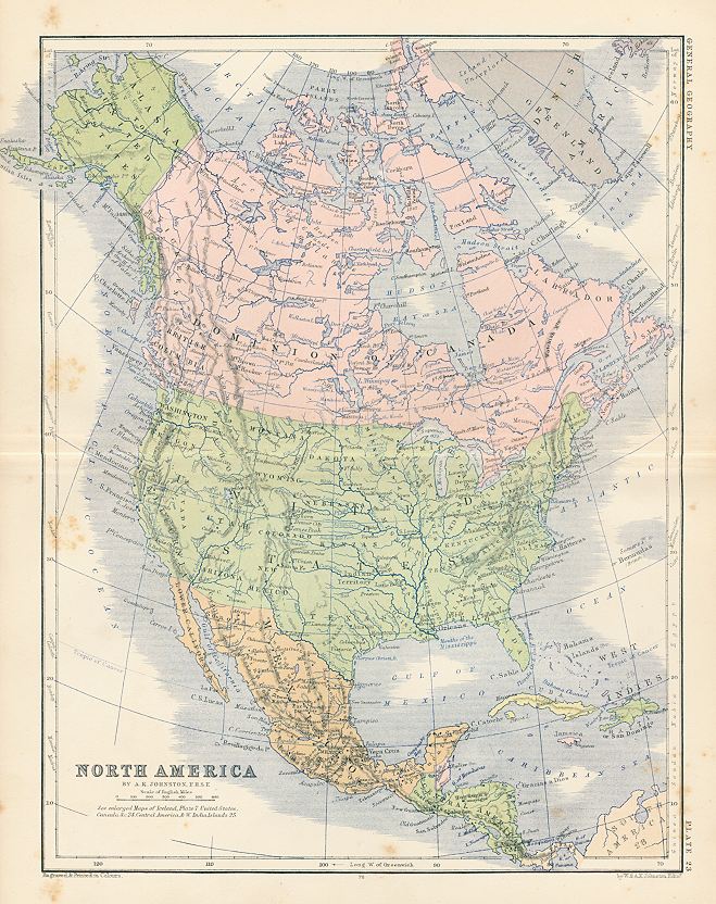 North America map, 1879