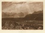 France, Alps from Grenoble, autotype after J.M.W.Turner, 1876