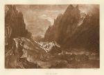 Switzerland, Glacier (Mer de Glace), autotype after J.M.W.Turner, 1876