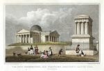 Edinburgh, Calton Hill, New Observatory & Playfair's Monument, 1831