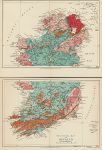 Ireland, geological map on two sheets, 1914