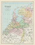 Holland, or the Netherlands map, 1875