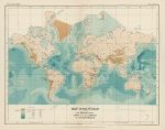 Elevation Map of the World, 1892