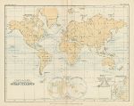 World, hydrographic map, 1892