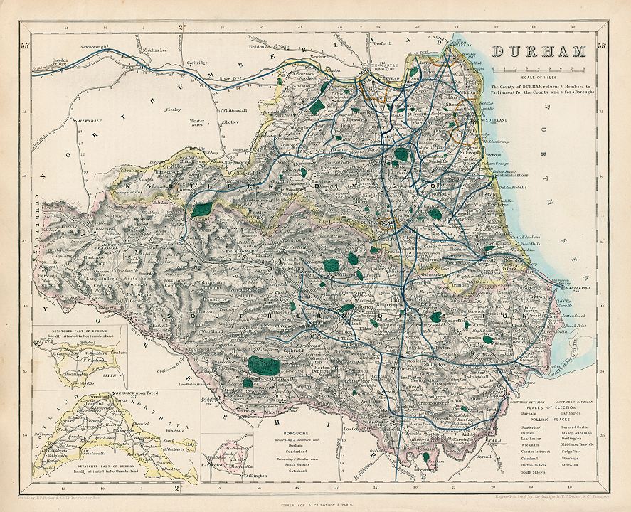 Durham map, 1844