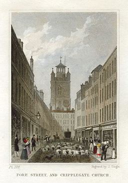 London, Fore Street, and Cripplegate Church, 1831