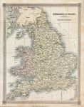England and Wales map, 1836