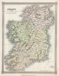Ireland map, 1836