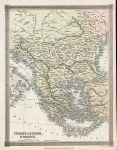 Turkey in Europe and Greece map, 1836