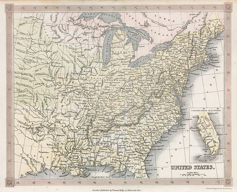 United States map, 1836