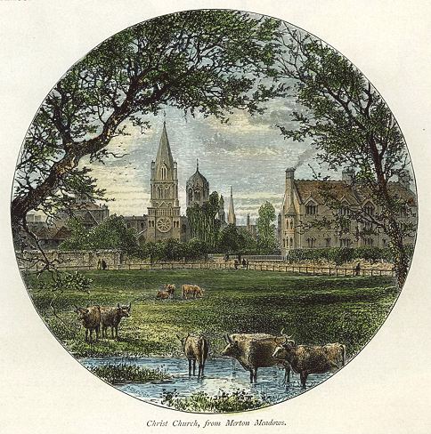 Oxford, Christ Church, from Morton Meadows, 1875