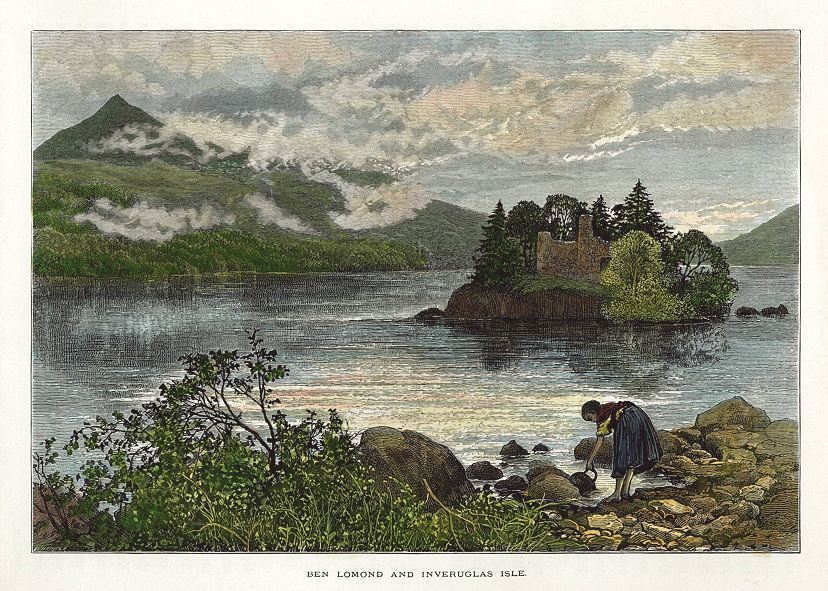 Scotland, Ben Lomond and Inveruglas Isle, 1875