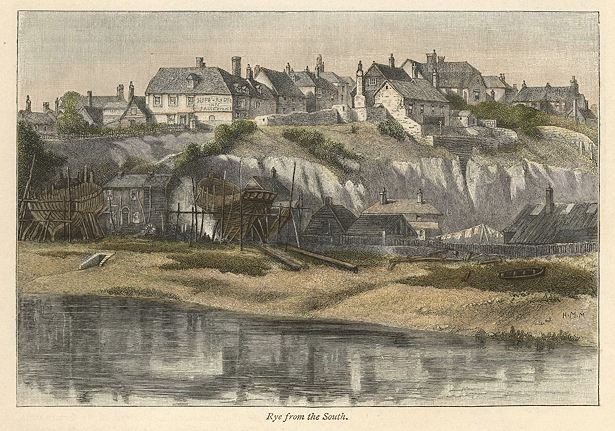 Sussex, Rye from the south, 1881