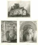 Scotland, Dalmeny Church, three views, 1848