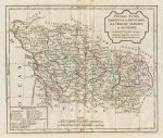 France, Poitou-Charentes and part of Pays de Loire map, 1795