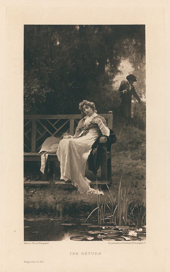 'The Return', photogravure after a panting by Marcus Stone, 1893