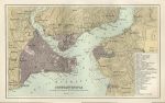 Turkey, Constantinople map, 1886