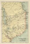 Africa, Mozambique map, 1886
