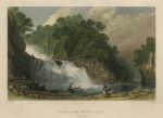 Scotland, Corra Linn, on the Clyde, 1840