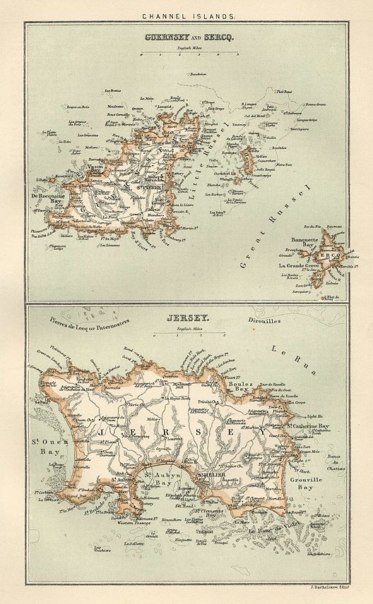 Channel Islands map, 1886