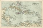West Indies map, 1886