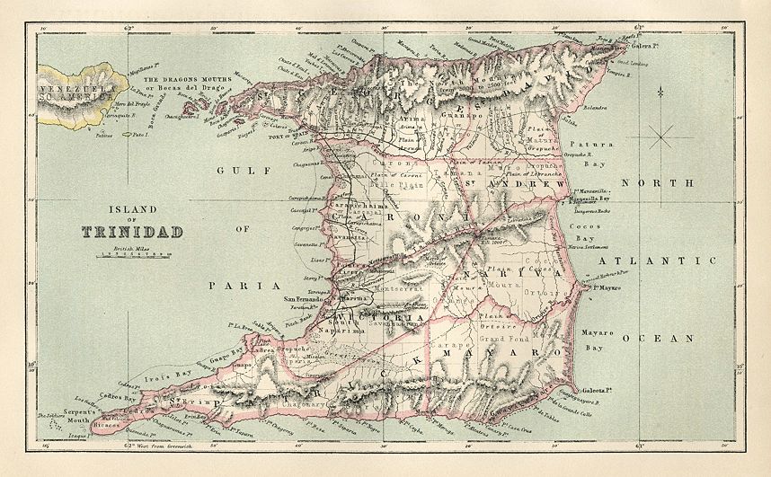 Trinidad map, 1886