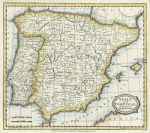 Spain & Portugal map, 1809