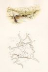Jordan, Petra, small view and plan, 1850