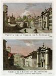 Italy, two Churches in Rome, 1790