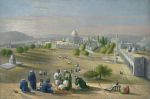 Jerusalem, The Temple, painting after Bartlett, 1847