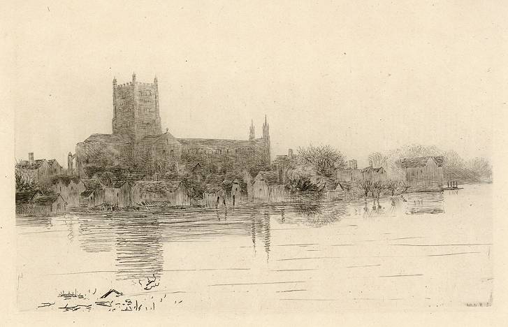 Gloucestershire, Tewkesbury in flood, 1882