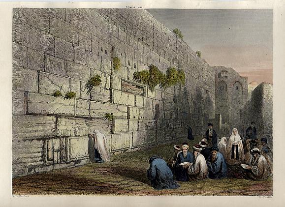 Jerusalem, the Wailing Wall, 1855