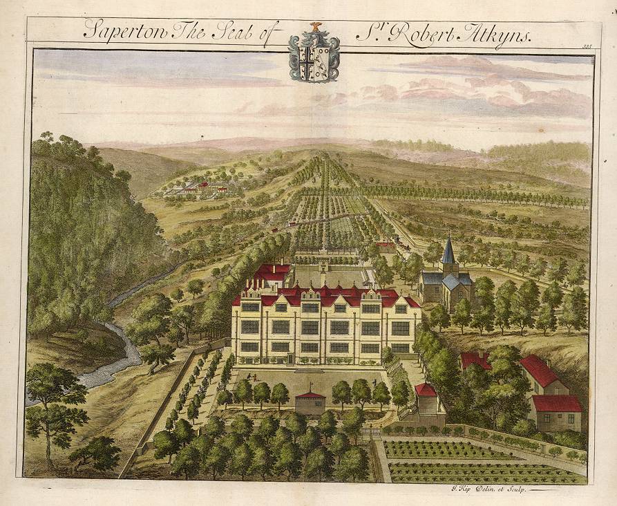 Gloucestershire, Saperton House, J.Kip, 1730