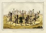 USA, Indians dancing, 1843