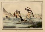 USA, Indians Crossing River, 1843