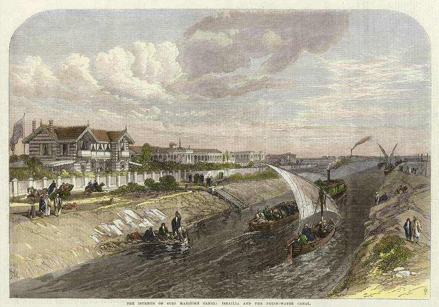 Egypt, Suez Canal isthmus, Ismailia, 1869