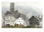 Switzerland, St.Gothard, L'Hopital village, 1836