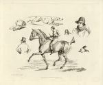 Racehorse and figures, Henry Alken, 1821