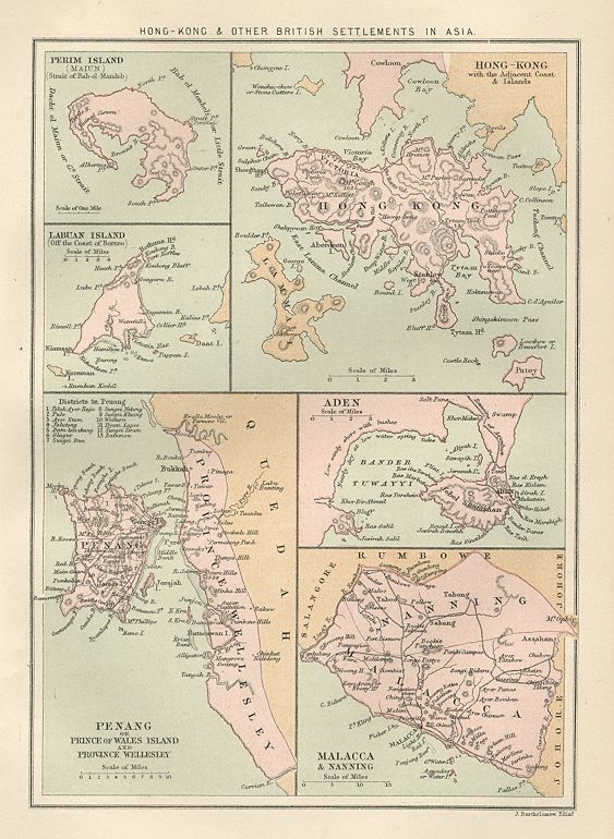 Hong Kong & other British settlements in Asia, 1886
