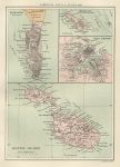 Gibraltar, Malta & Heligoland maps, 1886