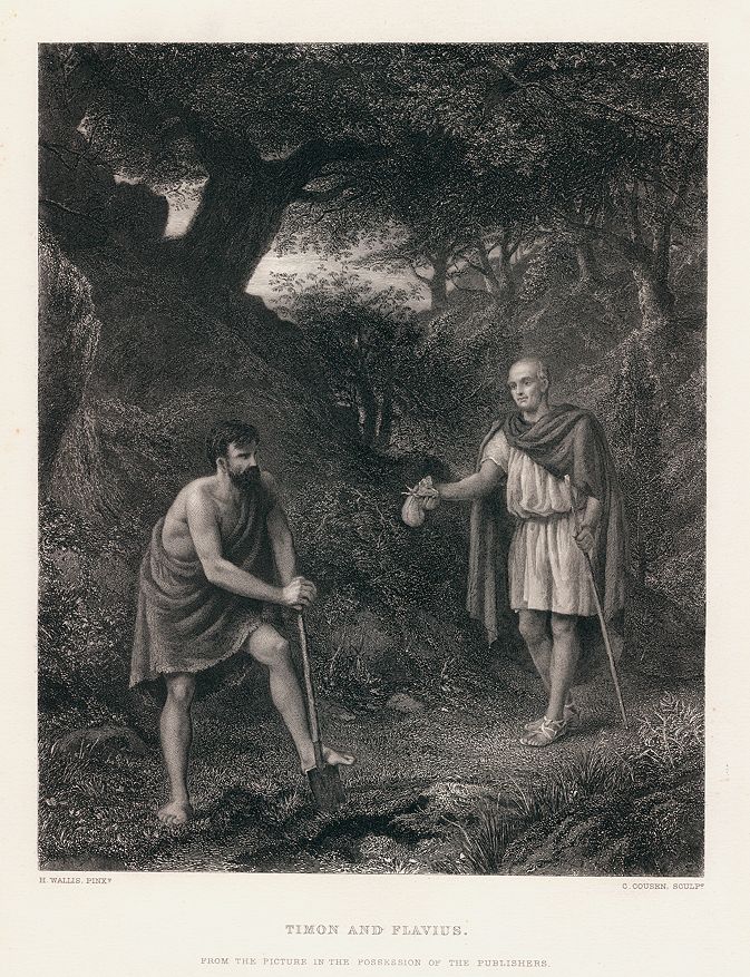Timon and Flavius, (Shakespeare), after Wallis, 1876