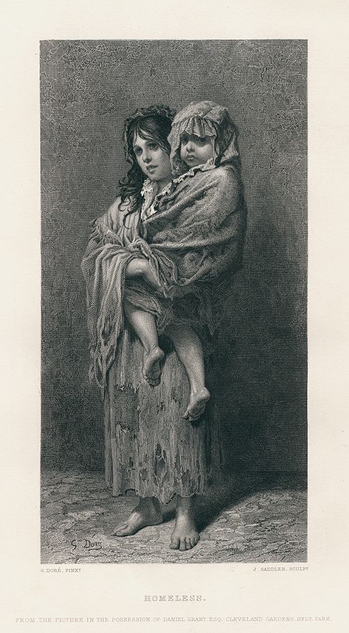 Homeless, after Gustave Dore, 1875