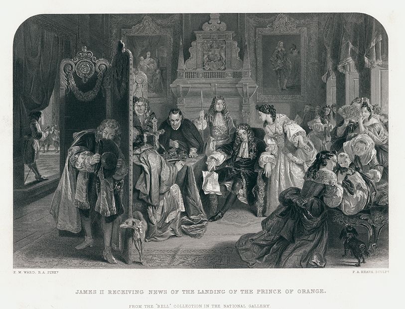 James II Receiving news of the Landing of William of Orange, 1867
