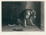 'The Friend in Suspense', (bloodhound), after Landseer, 1868