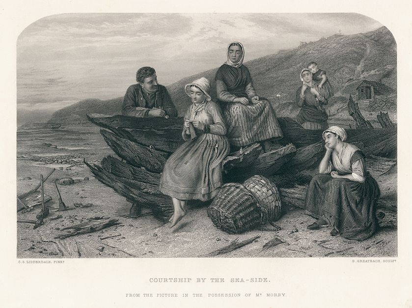 Courtship by the Seaside, after Lidderdale, 1868
