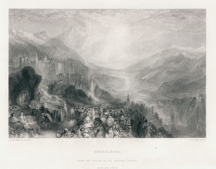 Germany, Heidelberg, after Turner, 1864