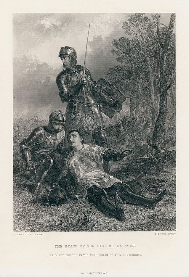 Death of the Earl of Warwick (Shakespeare), after Houston, 1873